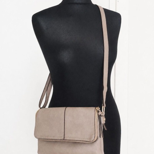 Oasis Taupe Crossbody and Shoulder Bag like new