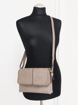 Oasis Taupe Crossbody and Shoulder Bag like new