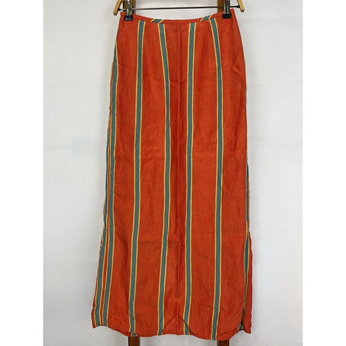 Vintage striped midi linen skirt like new, XS/S, made in Italy