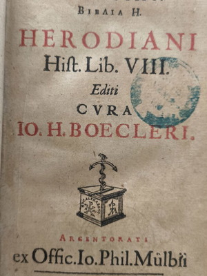 Herodian 1644 historical book used, Greek