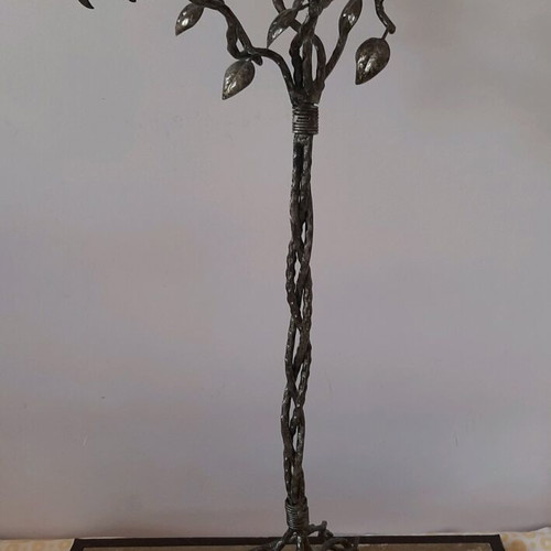 Bronze floor candlestick used 90 cm