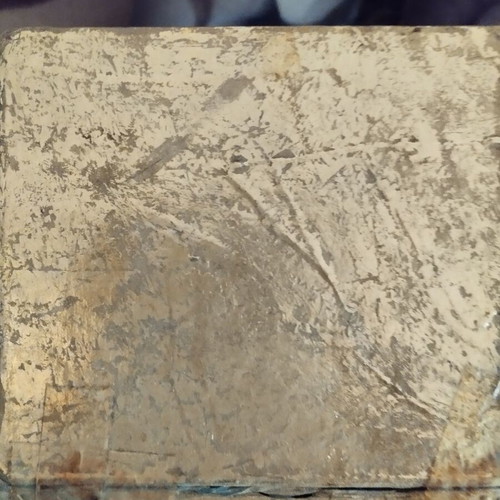 Storage box papier-mâché used with gilt angel decoration