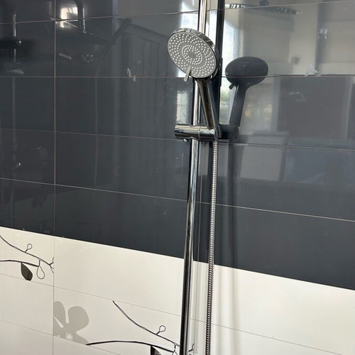 Thermostatic shower column with 2 outlets and adjustable column, new