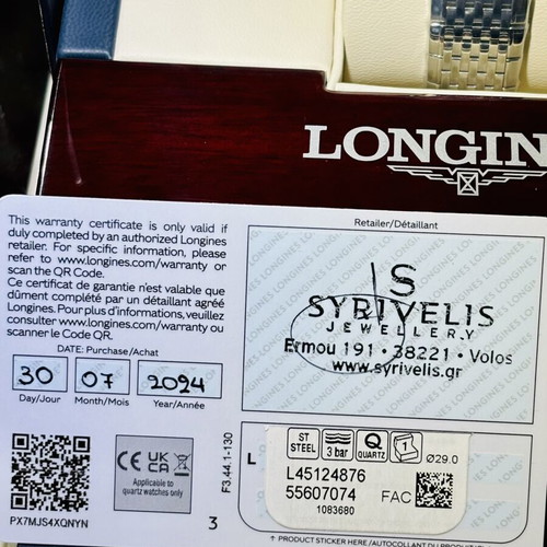 Longines La Grande Classique 29mm Diamond Dial New with Tags