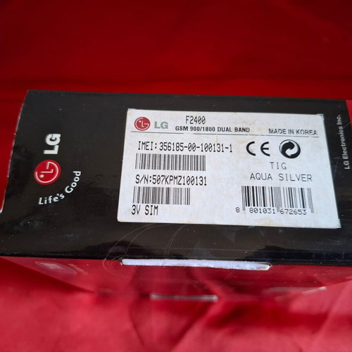 LG F2400 mobile phone packaging like new with charger and manual