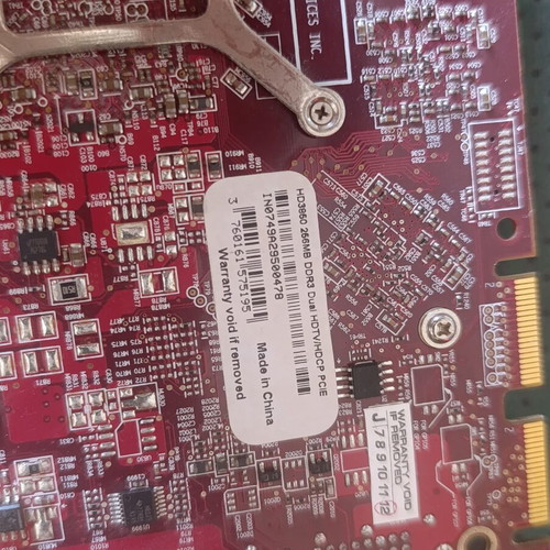 Ati Radeon HD 3850 graphics card used