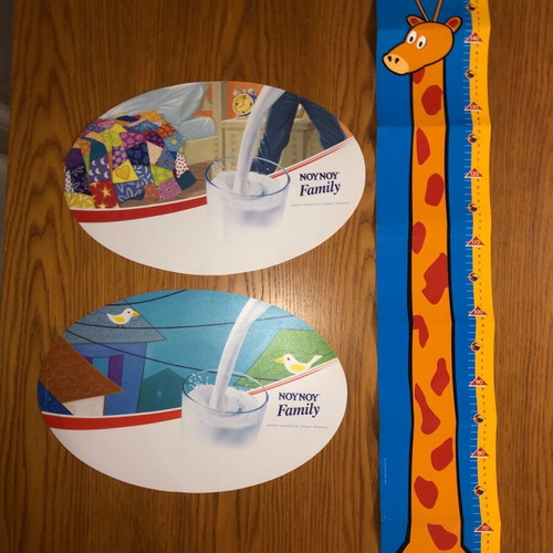 NOUNOU plastic placemats 2 and NOUNOU growth chart new