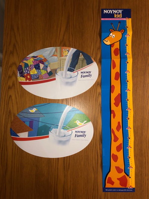 NOUNOU plastic placemats 2 and NOUNOU growth chart new