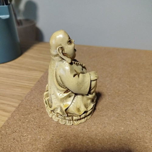 Smiling Buddha resin figurine like new