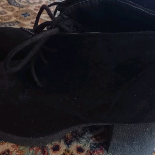 Suede ankle boots like new, black, size 40