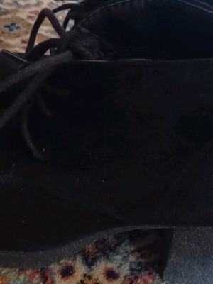 Suede ankle boots like new, black, size 40