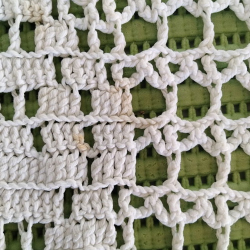 Vintage Handmade Crochet Table Runner 40x125 cm, like new