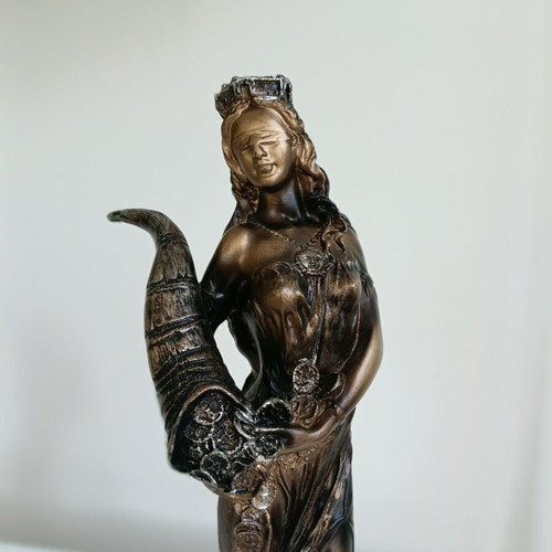 Fortuna statue goddess of fate happiness and luck like new 28 cm