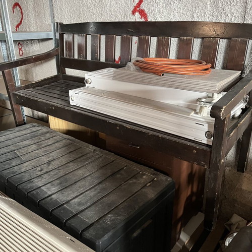 Outdoor solid wood bench sofa