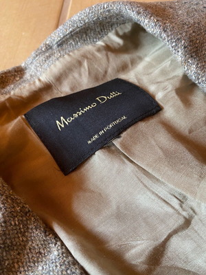 Γυναικείο σακάκι-παλτό Massimo Dutti like new, γκρι και μπεζ, μέγεθος S