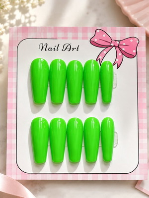 Press on nails χειροποίητα σετ με 10 τεμάχια, κόλλα και λίμα