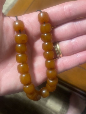 Amber Worry Beads like new with 21 beads