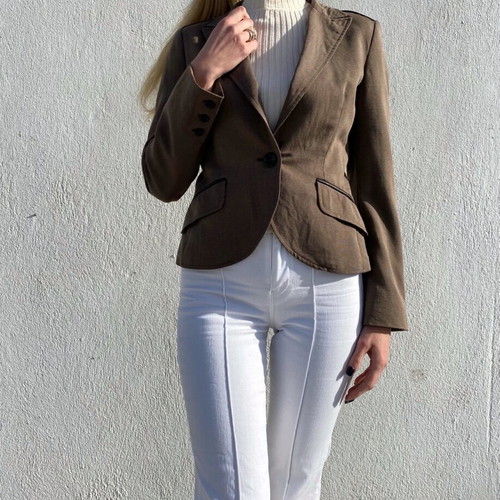 Max & Co jacket like new, brown with leather details