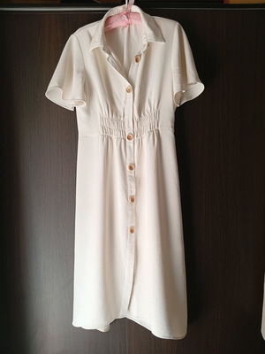 Zara women's dress white like new, size L
