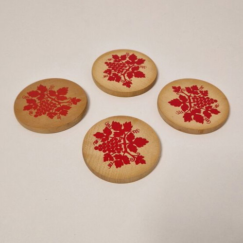 Wooden coasters for spirit glasses set of 4, new