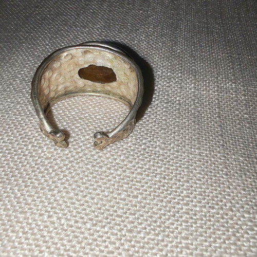 Silver ring handmade with tiger's eye stone like new