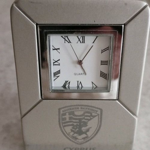 Cyprus Navy Command clock used, analog desk clock