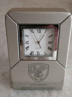 Cyprus Navy Command clock used, analog desk clock