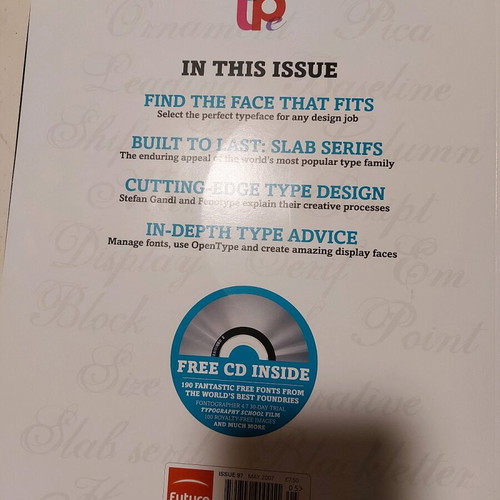 Computer arts projects UK 2007 magazine like new, graphics design, typography, CD