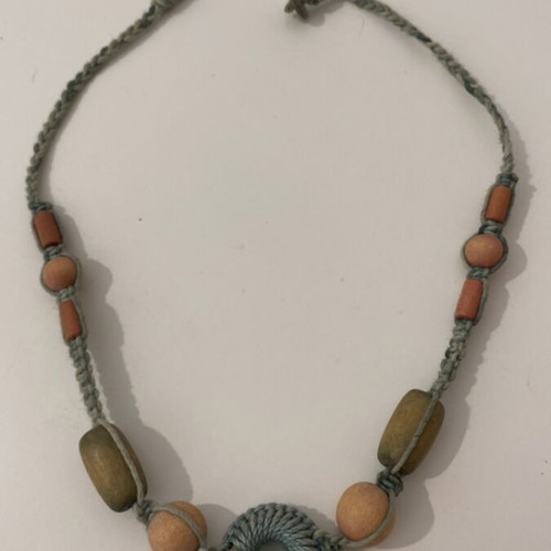 Handmade knitted necklace like new vintage