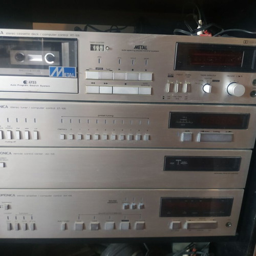 Optonica Sharp sound system like new with furniture and remote