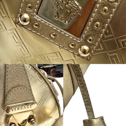 Versace Mirroring Gold Boston Bag