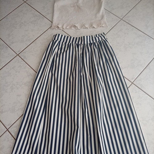Zara skirt like new, white and blue, size S