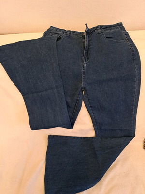 Flared pants blue, like new, size L