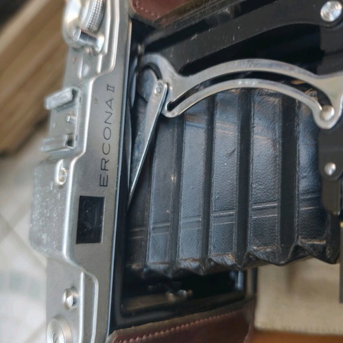 Ercona II camera used with leather case