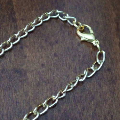 Chain necklace with pearls used, long, faux bijoux