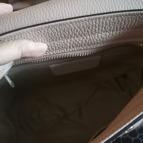 Leather crossbody bag beige new with adjustable strap