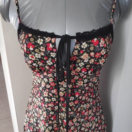 Maxi floral dress with lace details, new, size S