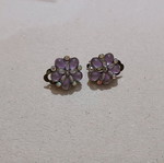 Earrings used with clip missing one rhinestone