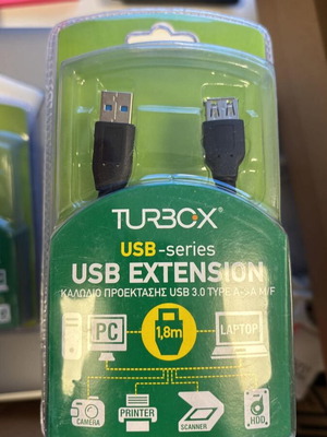 USB 3.0 extension cable Type-A to Type-A, 1.8 meters