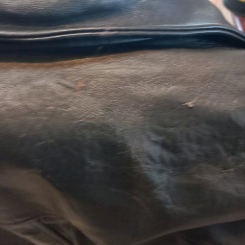 Leather jacket used, black, size XXL