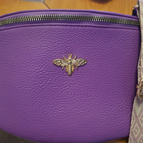 Banana crossbody bag like new, purple