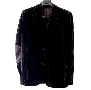 Αντρικό βελούδινο σακάκι Zara, No50, καφέ σκούρο
