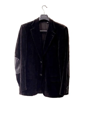 Zara jacket used, dark brown, size 50, velvet with leather details