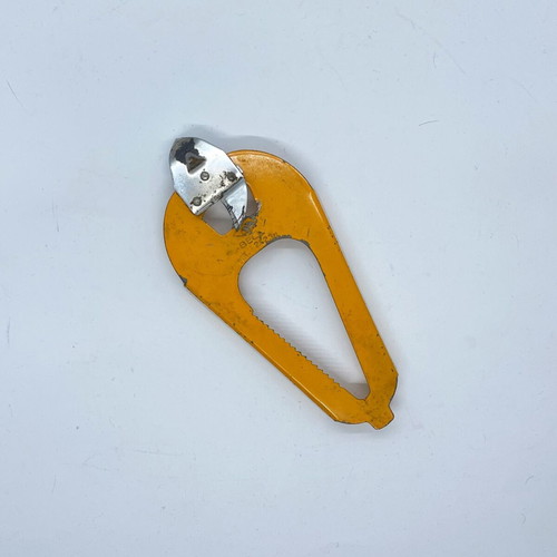 Bell 6-Way Can and Bottle Opener used, vintage yellow