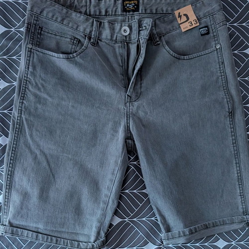 Emerson men's light grey denim bermuda shorts new size 33