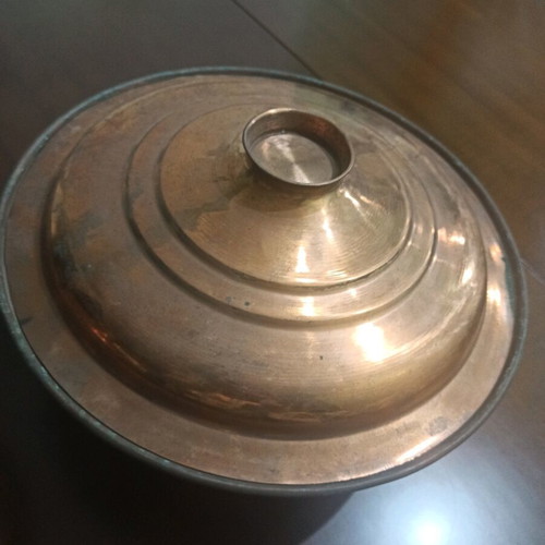 Copper Cooking Pots used, set of two, 30 and 32 cm