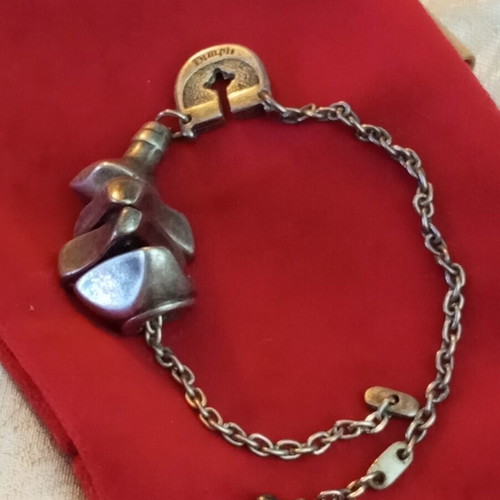 Dimple silver keychain chain