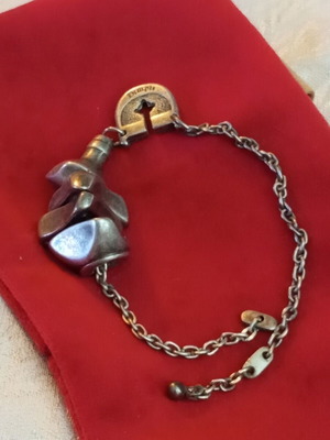 Dimple silver keychain chain