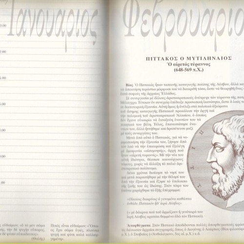 Ellinon Chronologion 2003 leather-bound book like new