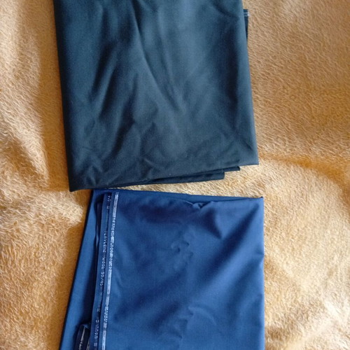 Set of two fabrics new, durable khaki and blue